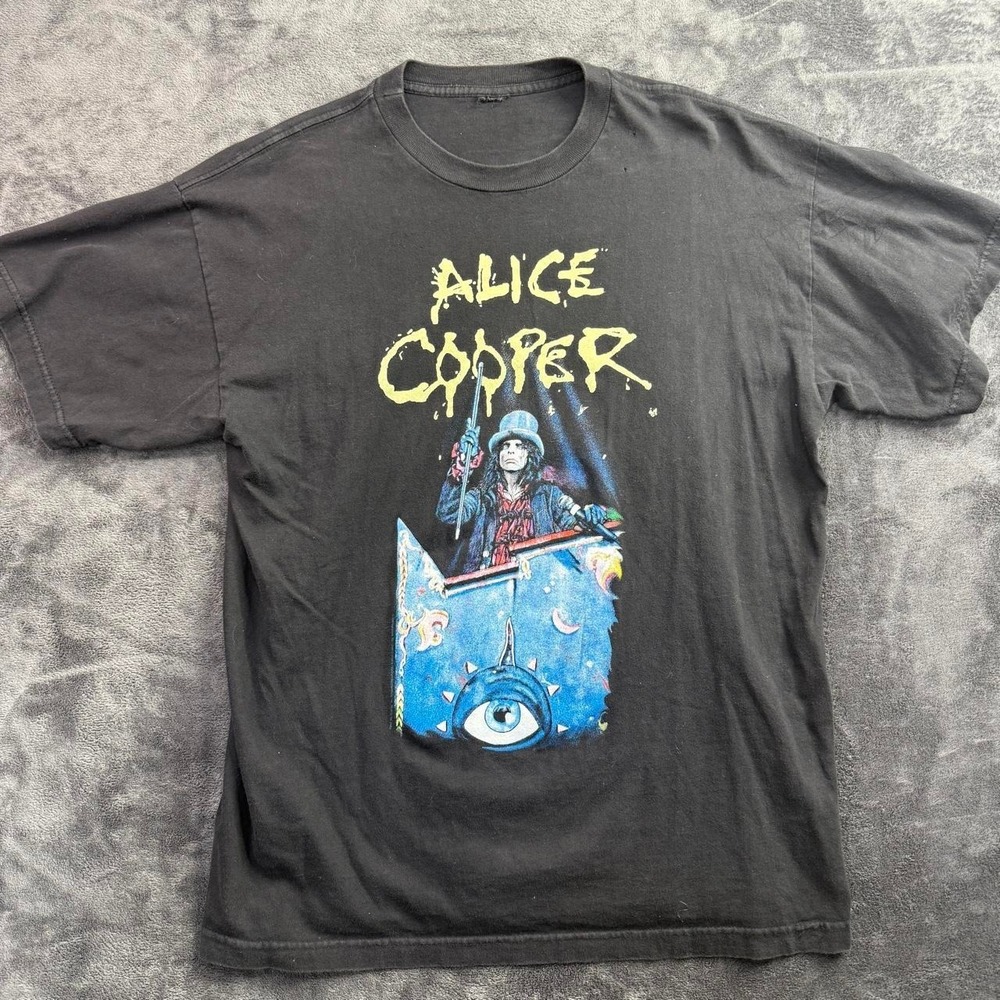 Vintage Alice Cooper New Years Rotten Eve Tour 98 T Shirt Band Tee Black